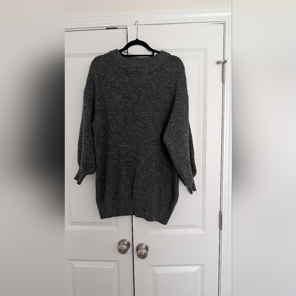 H&M Charcoal Knit Women's Sweater Dress